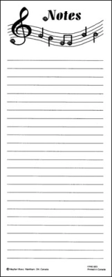 Mayfair Music - Notes - Note Pad with Magnetic Back