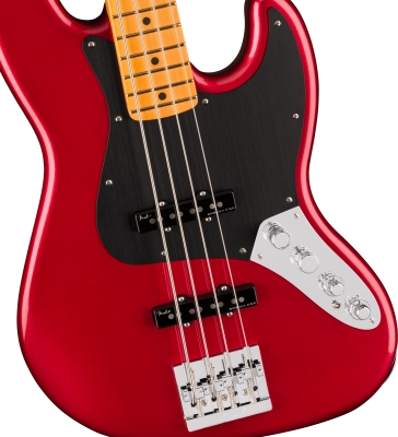 American Ultra II Jazz Bass, Maple Fingerboard - Sinister Red