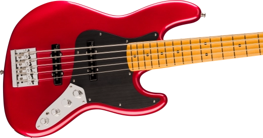 American Ultra II 5-String Jazz Bass V, Maple Fingerboard - Sinister Red