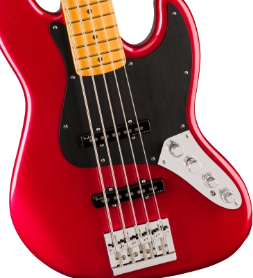 American Ultra II 5-String Jazz Bass V, Maple Fingerboard - Sinister Red