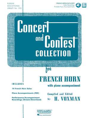 Rubank Publications - Concert and Contest Collection for F Horn - Voxman - Book/Media Online