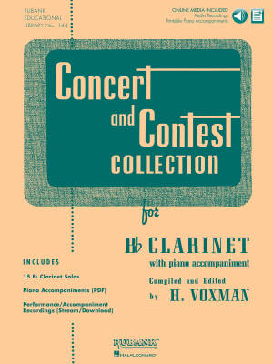 Concert and Contest Collection for Bb Clarinet - Voxman - Book/Media Online