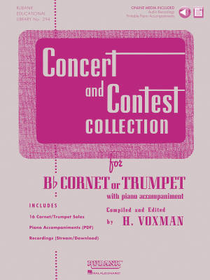 Rubank Publications - Concert and Contest Collection for Bb Cornet or Trumpet - Voxman - Book/Media Online