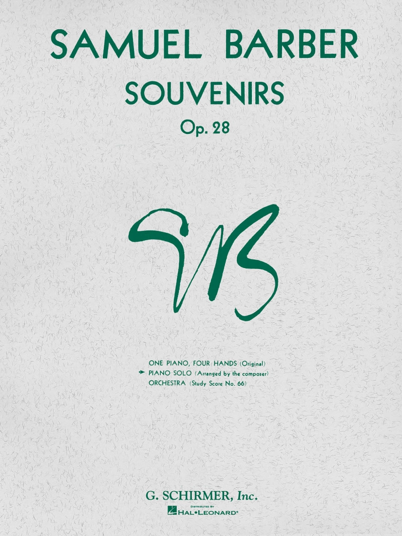 Souvenirs Op. 28 - Barber - Solo Piano - Book