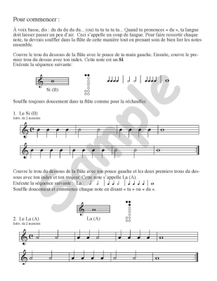 J\'apprends la flute a bec 1 - Gagne - Flute = Book/Audio Online ***French Edition***