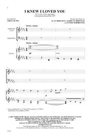 I Knew I Loved You (as sung by Celine Dion) - Bergman/Morricone/Gilpin - SAB