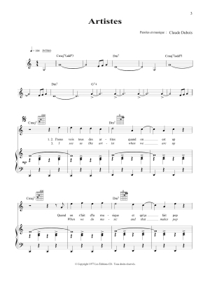 Duos Dubois - Piano/Vocal/Guitar - Book