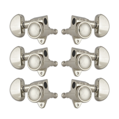 Grover - 502 Series Roto-Grip Locking Rotomatics, Kidney Button - Nickel