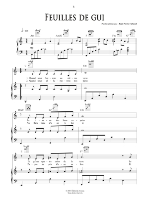 Les Immortelles - Ferland - Piano/Vocal/Guitar - Book