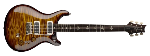 PRS Guitars - Custom 24-08 Electric Guitar with 10-Top Flame Top and Case - Black Gold Wraparound Burst