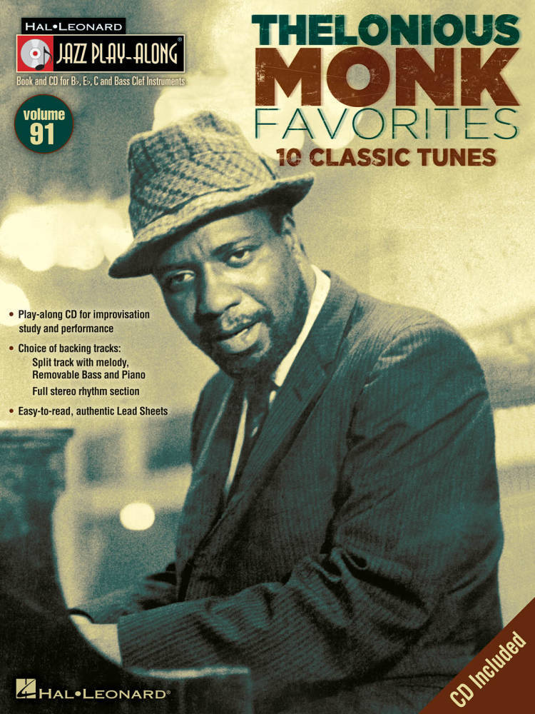 Thelonious Monk Favorites: Jazz Play-Along Volume 91 - Book/CD