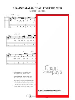 Folklore Quebecois: Tablature Facile Pour Guitare, Vol. 1 - Guitar TAB - Book