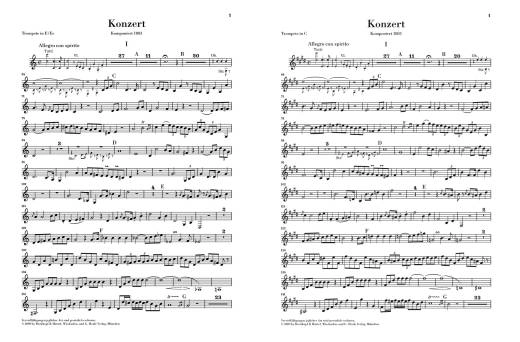 Trumpet Concerto E major - Hummel/Kube - Trumpet/Piano Reduction - Parts Set