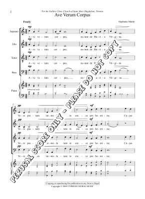 Ave Verum Corpus - Martin - SATB