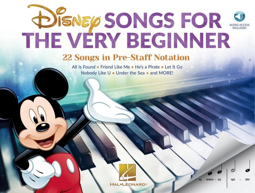 Disney Songs for the Very Beginner: 22 Songs in Pre-Staff Notation - McCorriston - Piano - Book/Audio Online