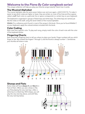 Piano-by-Color: Pop Songs - Piano - Book