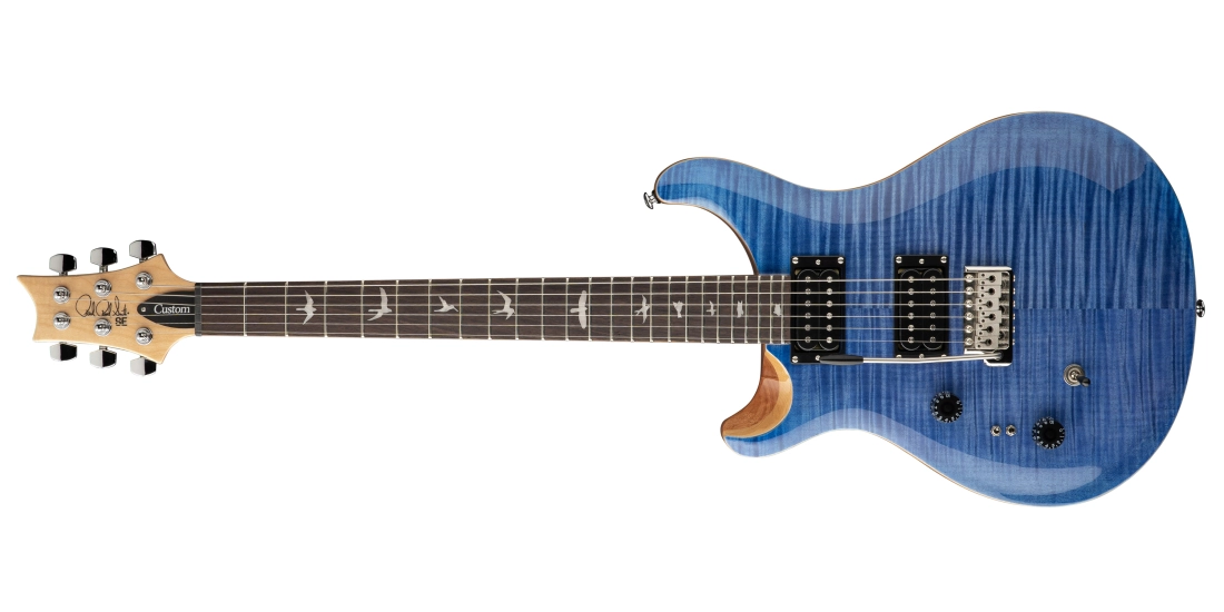 SE Custom 24-08 Electric Guitar, Left-handed - Faded Blue