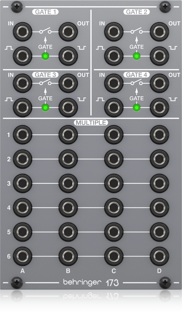 173 Quad Gate/Multiples Module for Eurorack