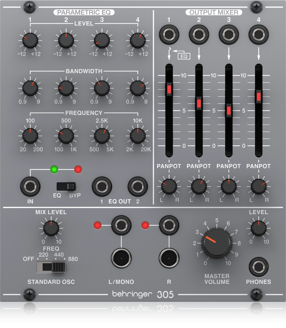 305 EQ/Mixer/Output Module for Eurorack