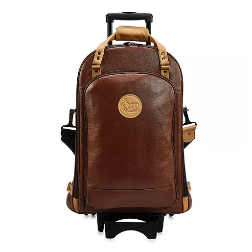 Double Trumpet Wheelie Gig Bag - Leather