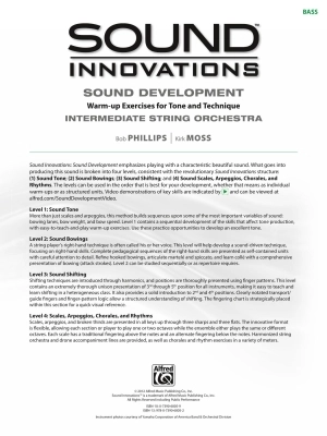 Sound Innovations for String Orchestra: Sound Development (Intermediate) - Bass - Book/Media Online