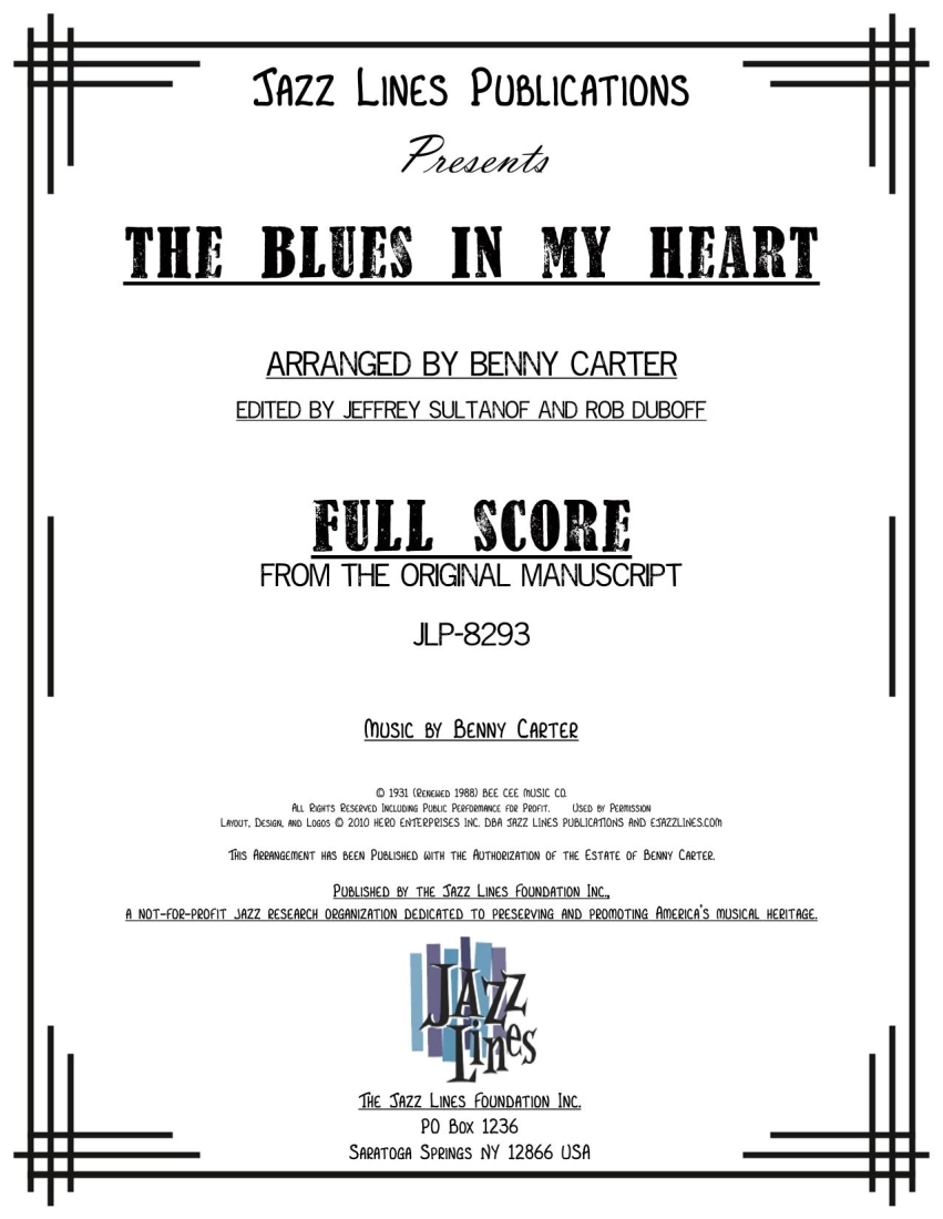 Blues In My Heart - Carter - Jazz Ensemble