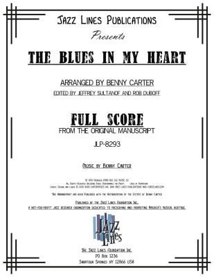 Jazz Lines Publications - Blues In My Heart - Carter - Jazz Ensemble