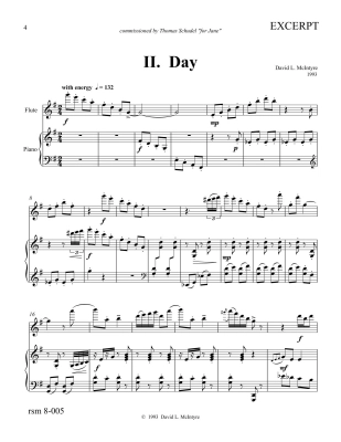 Night and Day - McIntyre - Flute/Piano - Sheet Music