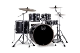 Mapex - Venus Series 5-Piece Drum Kit (22,10,12,16,SD) with Cymbals and Hardware - Black Galaxy Sparkle