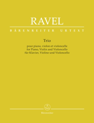 Baerenreiter Verlag - Trio for Piano, Violin and Violoncello - Ravel/Woodfull-Harris - Piano Trio - Score/Parts