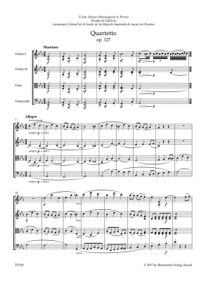 The Late String Quartets op. 127, 130-133, 135 - Beethoven/Del Mar - String Quartet - Study Score