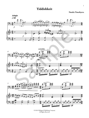 Yiddishkeit - Timofeyeva - Cello/Piano - Sheet Music