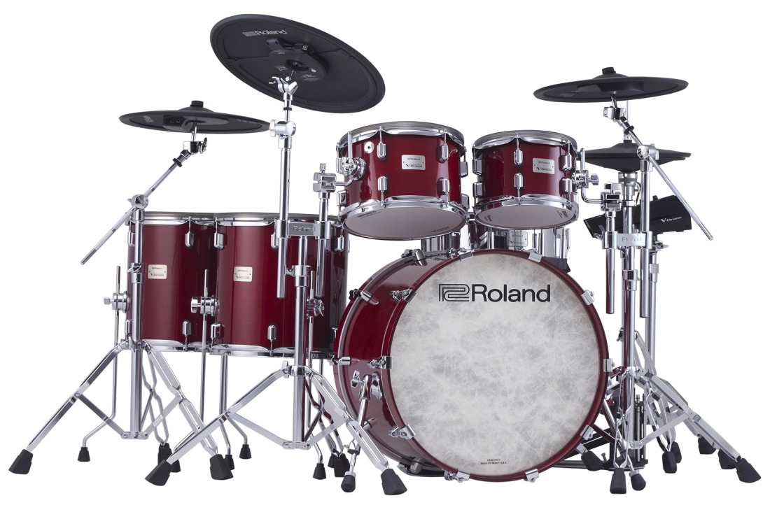 VAD716 V-Drums Acoustic Design 6-Piece Electronic Drumkit - Gloss Cherry