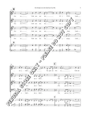 I\'m Gonna Live So God Can Use Me - Traditional Spiritual/Smail - SATB