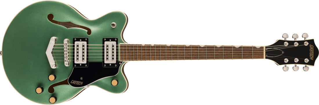 G2655 Streamliner Center Block Jr. Double-Cut with V-Stoptail, Laurel Fingerboard - Steel Olive