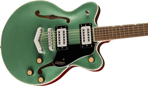 G2655 Streamliner Center Block Jr. Double-Cut with V-Stoptail, Laurel Fingerboard - Steel Olive