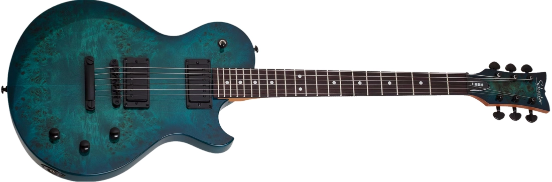 Solo-II Standard Electric Guitar - Ocean Blue Burst Burl