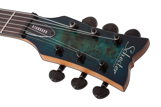 Solo-II Standard Electric Guitar - Ocean Blue Burst Burl