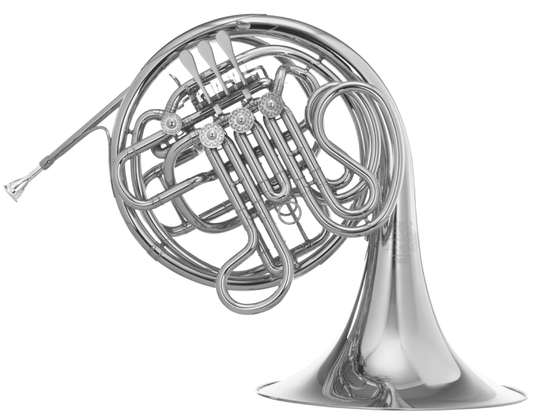 Double French Horn with Kruspe Wrap  and Detachable Yellow Bell - Nickel Silver