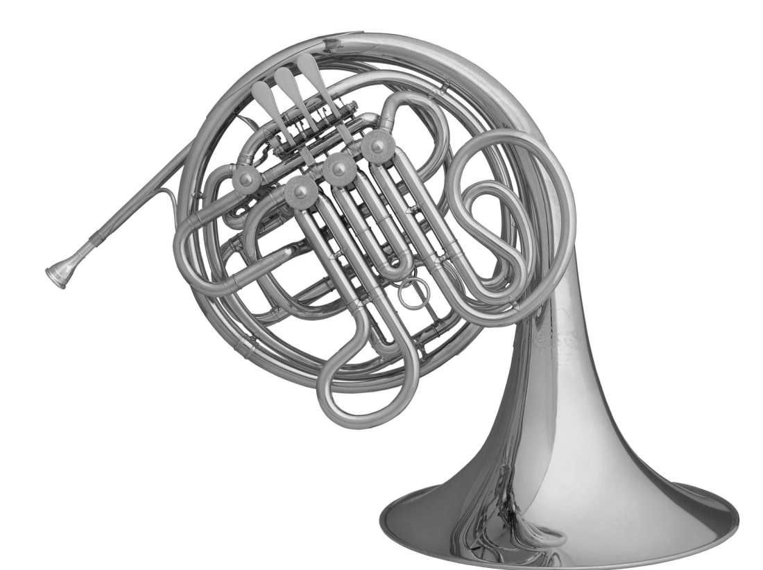 Heritage Custom Double French Horn with Kruspe Wrap  and Detachable Yellow Bell - Nickel Silver