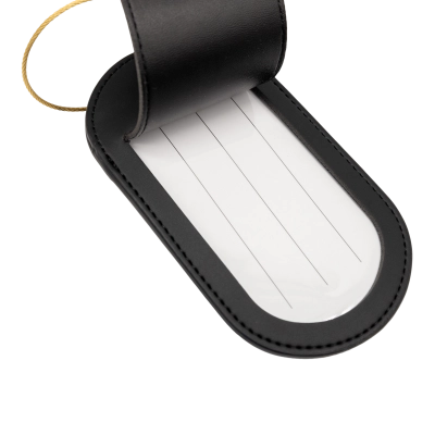 Embossed Luggage Tag - Black