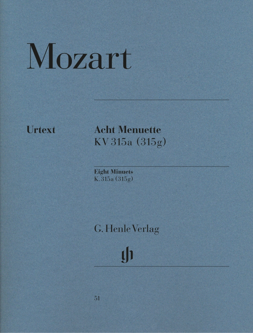 Eight Minuets K. 315a (315g) - Mozart/Scheideler - Piano - Sheet Music