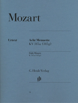 G. Henle Verlag - Eight Minuets K. 315a (315g) - Mozart/Scheideler - Piano - Sheet Music