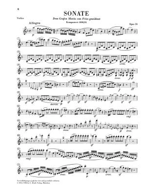 Violin Sonata F major op. 24 (Spring) - Beethoven/Brandenburg - Violin/Piano - Sheet Music