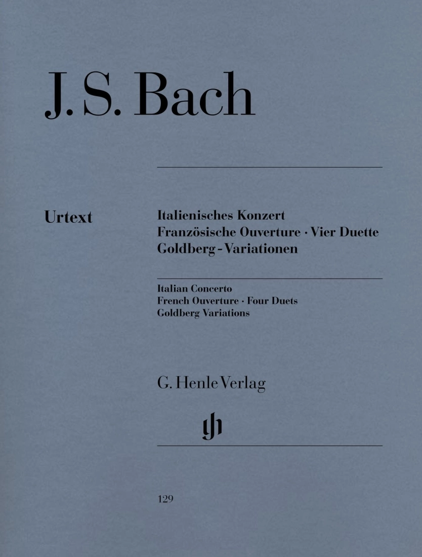 Italian Concerto, French Overture, Four Duets, Goldberg Variations - Bach/Steglich - Piano - Book