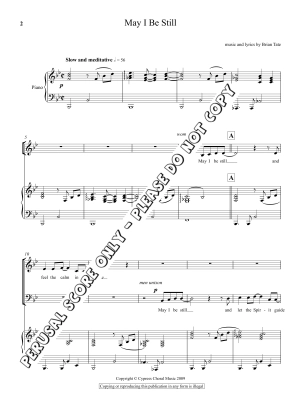 May I Be Still - Tate - SATB