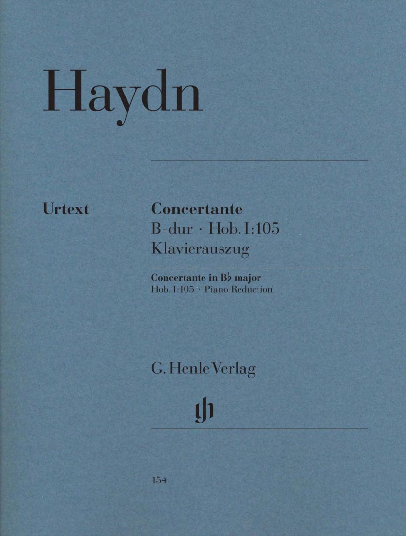 Concertante B flat major Hob. I:105 for Oboe, Bassoon, Violin, Violoncello and Orchestra (Piano Reduction) - Haydn/Gerlach - Score/Parts