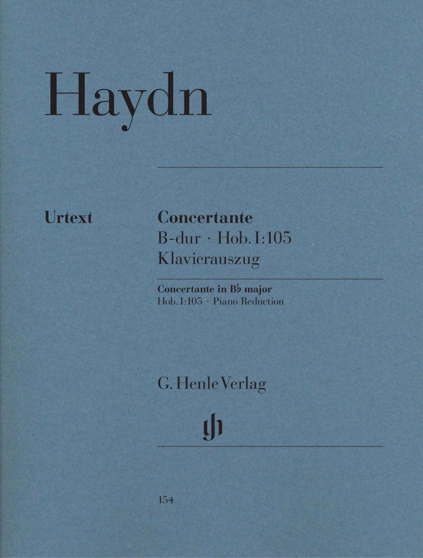 Concertante B flat major Hob. I:105 for Oboe, Bassoon, Violin, Violoncello and Orchestra (Piano Reduction) - Haydn/Gerlach - Score/Parts