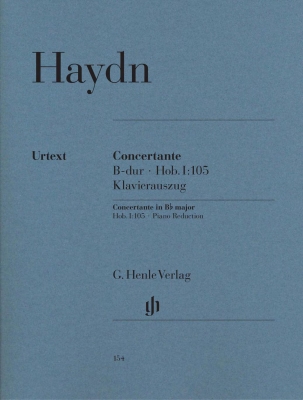 G. Henle Verlag - Concertante B flat major Hob. I:105 for Oboe, Bassoon, Violin, Violoncello and Orchestra (Piano Reduction) - Haydn/Gerlach - Score/Parts