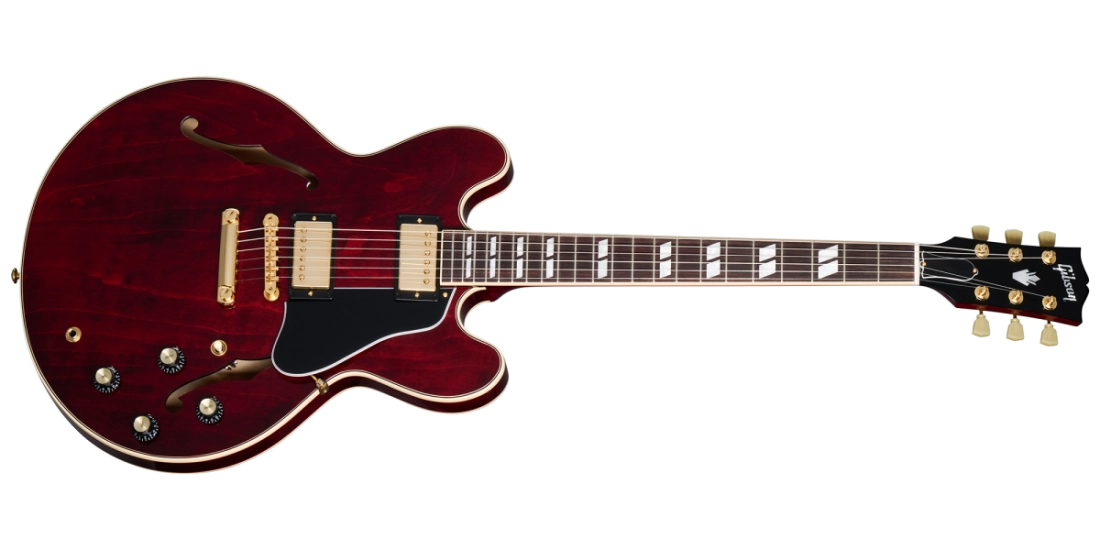 ES-345 Electric Guitar with Gold Hardware - Wine Red